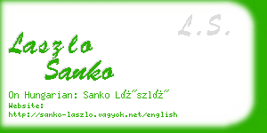 laszlo sanko business card